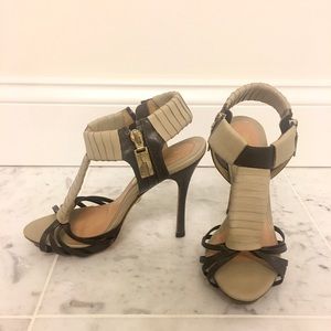 L.A.M.B peep toe heels